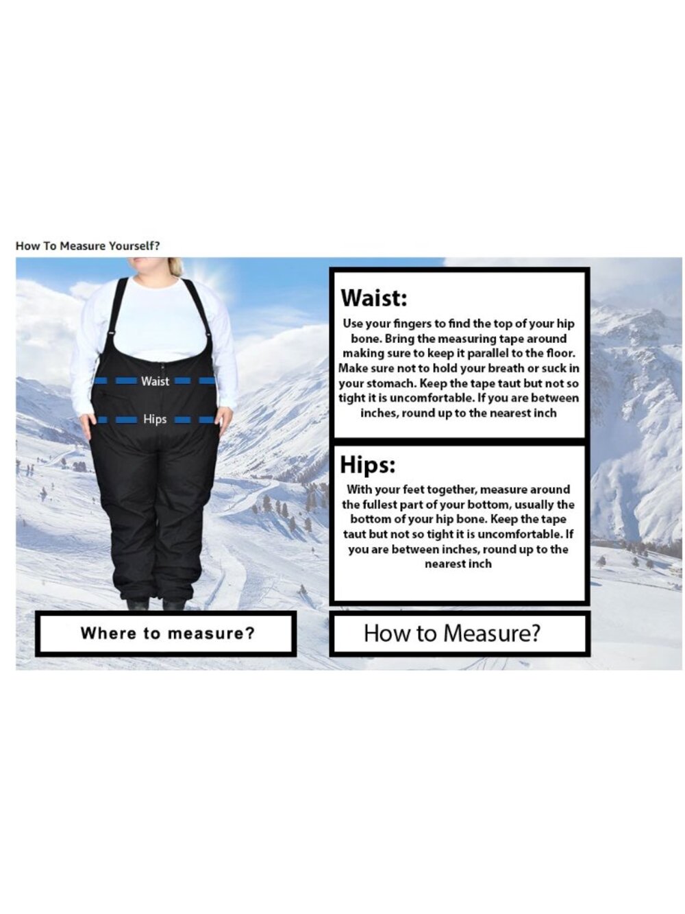 Snow Country Outerwear Women's Plus Size 3XL Ski Snow Bibs New Tags 214blk3x - Picture 3 of 4